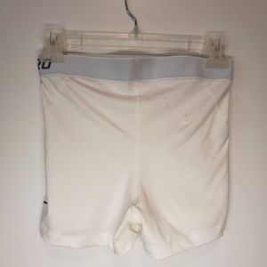 Nike White Compression Shorts